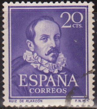 España 1950 1074 Sello º Literatos Ruiz de Alarcón Timbre Espagne Spain Spagna